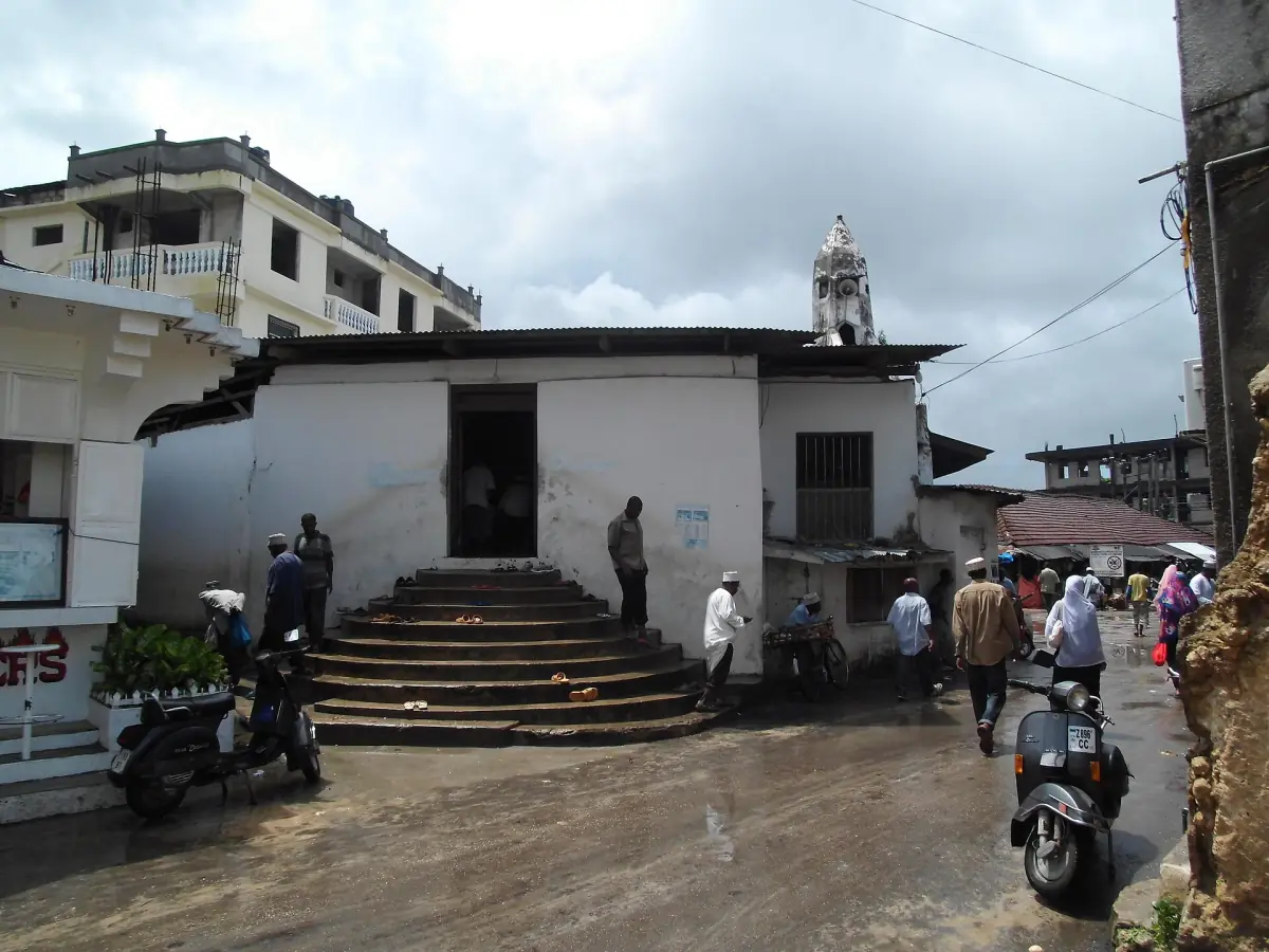 Old mosque with a stepped entrance in the town of Chake Chake on Pemba
